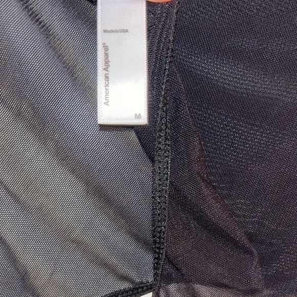 American Apparel Black Mesh Body Suit - Picture 3 of 3